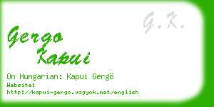 gergo kapui business card